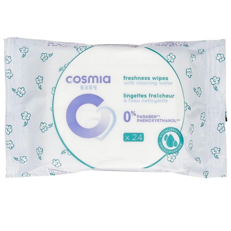 Lingettes papier toilette - Cosmia Baby - 100 pièces