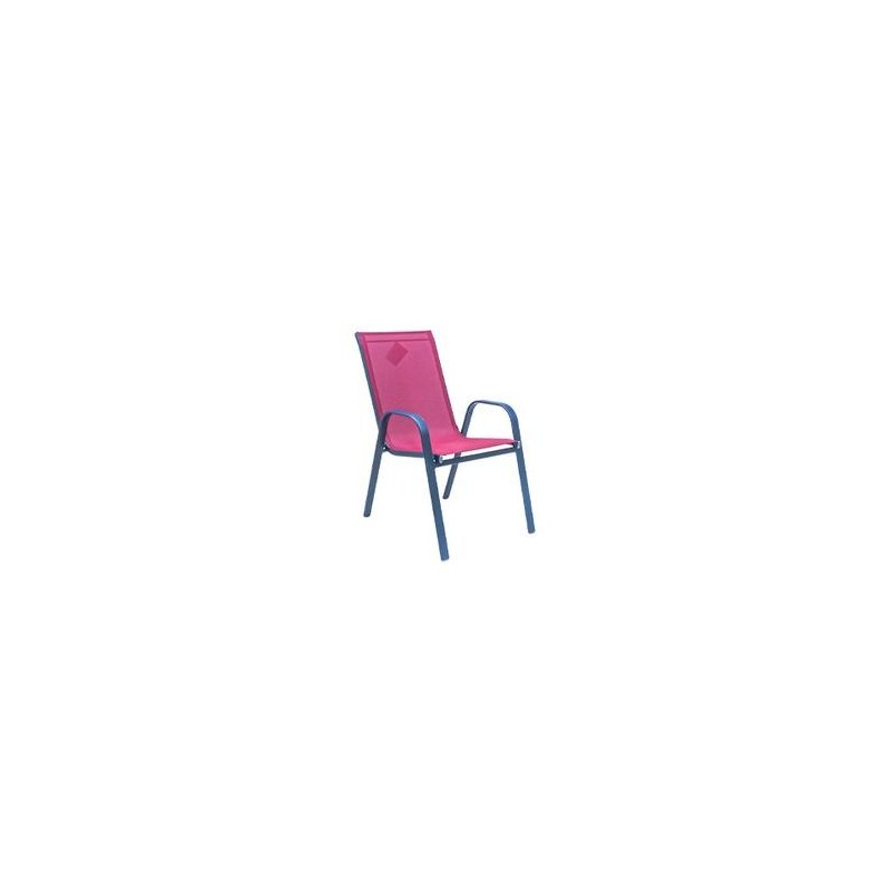 GARDENSTAR Chaise de jardin pliante en acier et textilène coloris