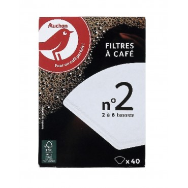 Auchan filtres à café n°2 x40