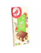 Auchan Choco Lait Noisette Entière 180G