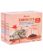 Auchan émincés en Gelée au Cabillaud à truite ,aux poisson blancs ,au saumon ,à