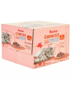 AUCHAN Emincés en gelée viandes et poissons pour chat 24x100g