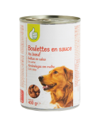 Nourriture Humide Pour Chien Boulettes De Pouce En Sauce Au Boeuf 400g