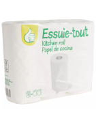 AUCHAN Essuie tout compact blanc 6 standards 3 rouleaux
