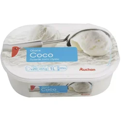 AUCHAN Crème glacé à la noix de coco 495g 1l