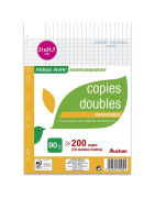 Auchan copies double perfore A4 200 pages
