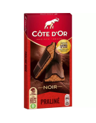 COTE D'OR - chocolat praline fondant/noir tablette 200g
