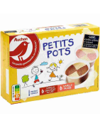 Auchan glace 12 pots vanille/chocolat et vanille/fraise 720ml