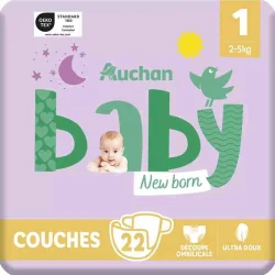 AUCHAN BABY COUCHES T1 2-5KG
