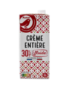 Auchan crème entière fluide stérilisée UHT 30% M.G 1L