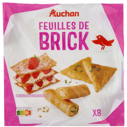 AUCHAN 8 FEUIL DE BRICK 136G