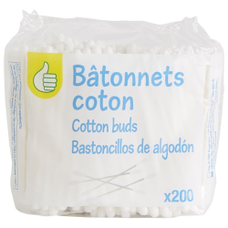 AUCHAN COTON TIGE SACHET X200
