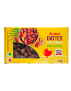 Auchan Datte DEGLET Nour avec tiges du dattier 1KG