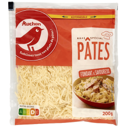 AUCHAN FROMAGE RAPE PATES 200G