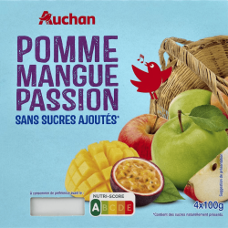 AUCHAN PUREE SSA POMME MANGUE