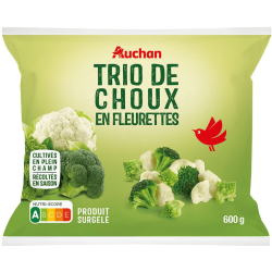 AUCHAN TRIO CHX FLEURETTE 600G