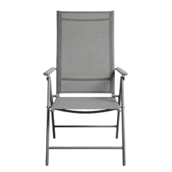 CHAISE PLIANTE ACIER T L6 GRIS