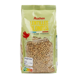 Auchan lentilles blondes...