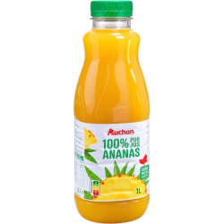 AUCHAN PUR JUS ANANAS PET 1L