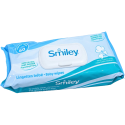 LINGETTES BEBE SMILEY X 60
