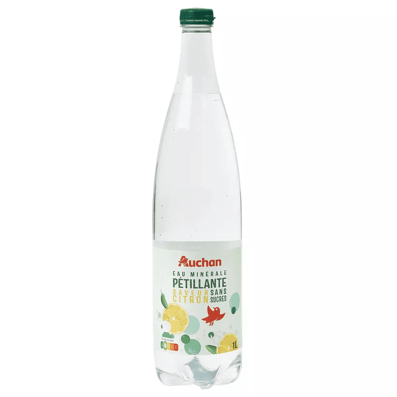 Auchan eau gazeuse aromatisée au citron 1 l