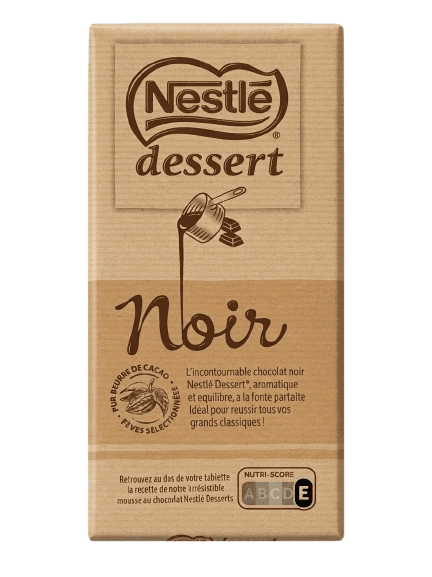 NESTLE DESSERT Tablette de chocolat noir pâtissier 1 pièce 205g