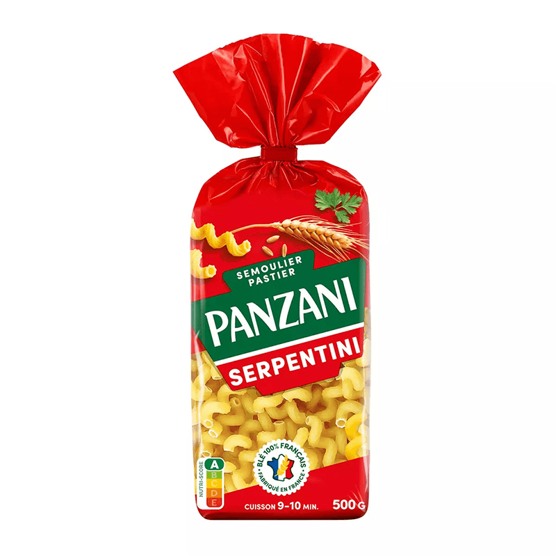 Pâtes serpentini PANZANI le paquet de 500 g