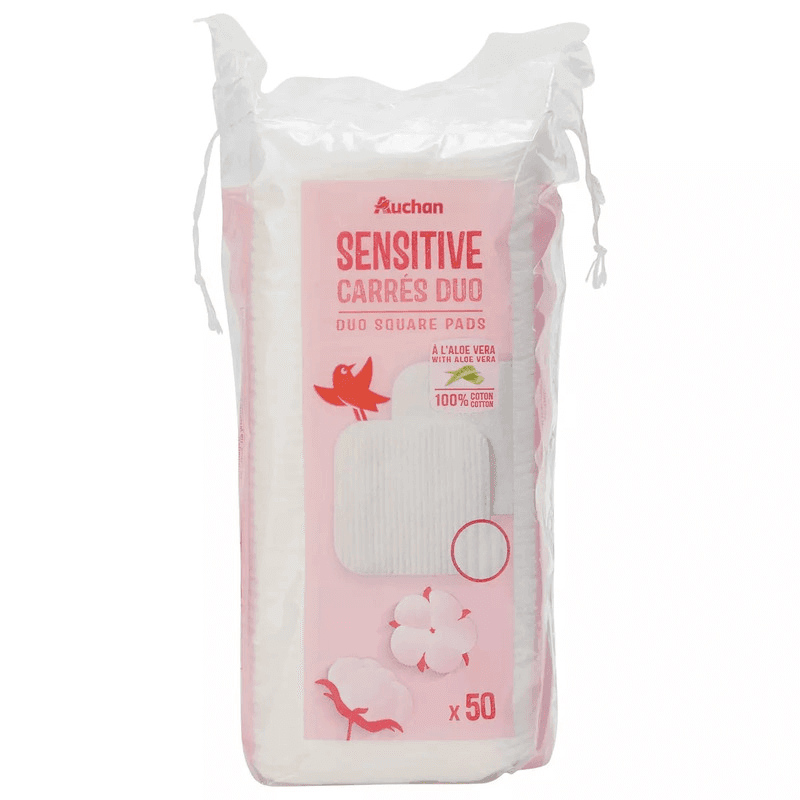 Auchan Carrés Démaquillants X50