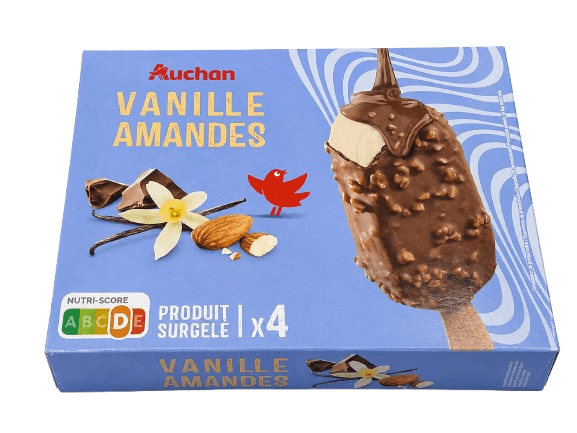 - AUCHAN BAT VANILLE AMANDE X4\t