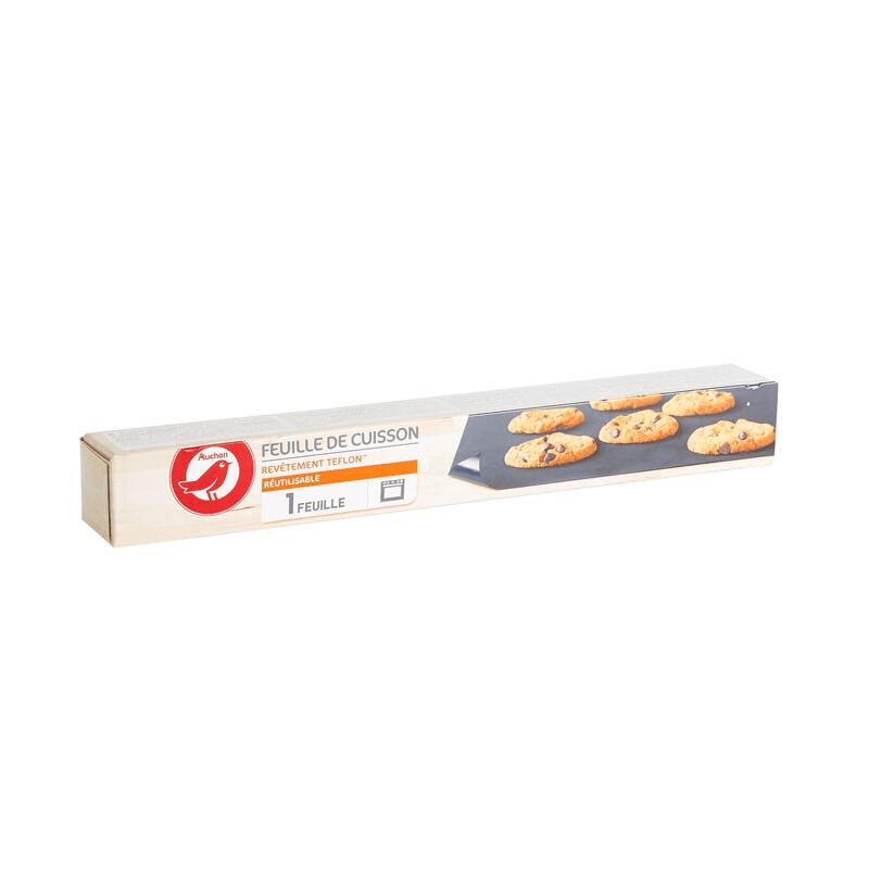 Auchan feuille de cuisson revêtement Teflon réutilisable 33x40cm x1