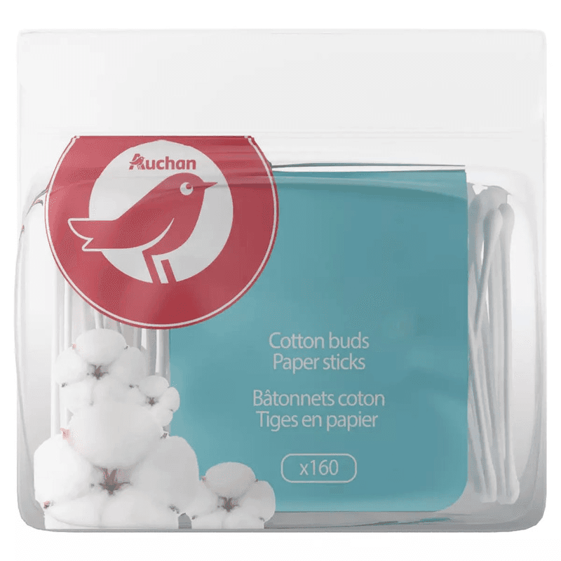 Auchan coton tige en papier sachet de 160