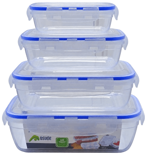 LOT DE 4 BOITE HERMETIQUE RECT\t