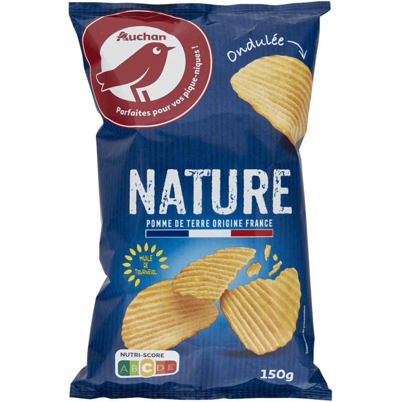 AUCHAN Chips Extra Craquante A L'Huile De Tournsol