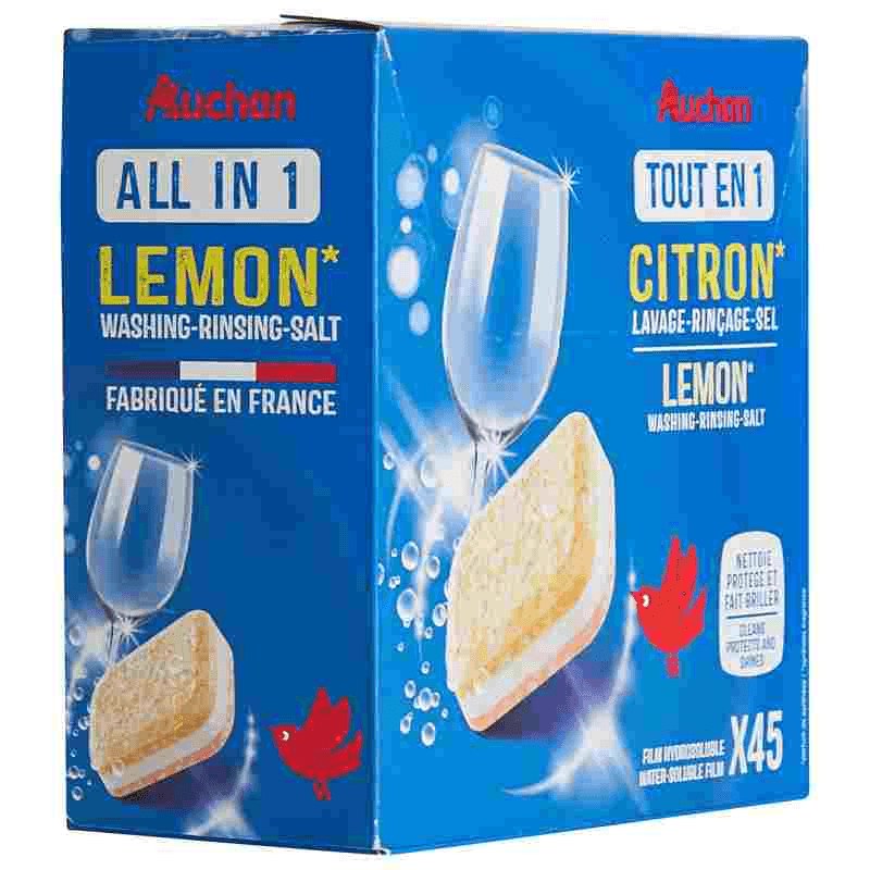 Auchan lave vitre pastille tout en 1