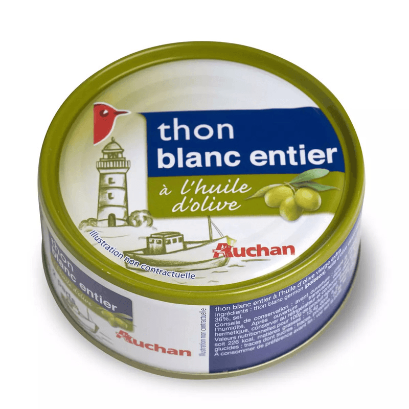 Auchan thon albacore au naturel 200 g