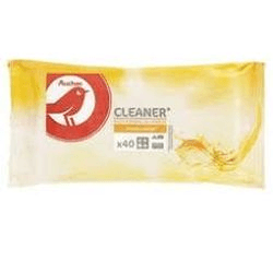 Auchan lingettes nettoyantes multi-surfaces citron x40