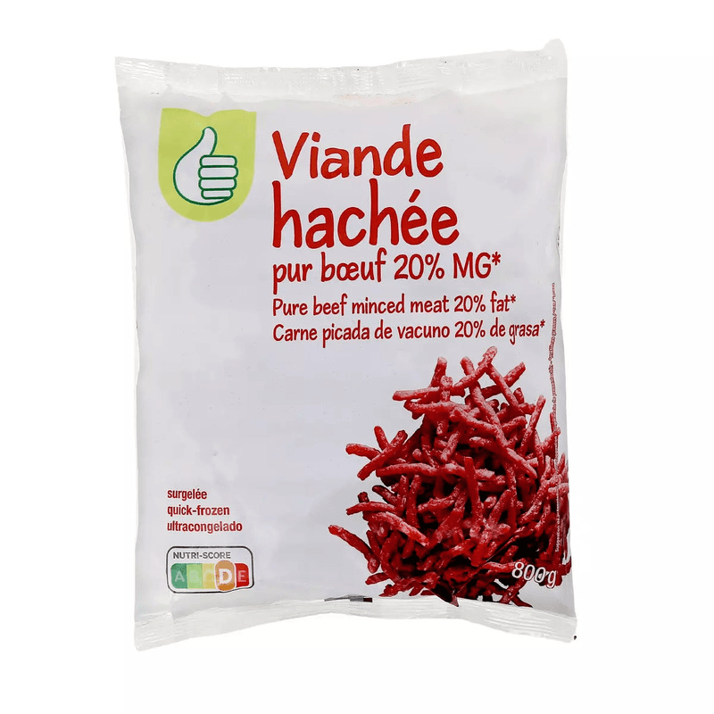 AUCHAN ESSENTIEL Haché pur bœuf 20% MG 800g