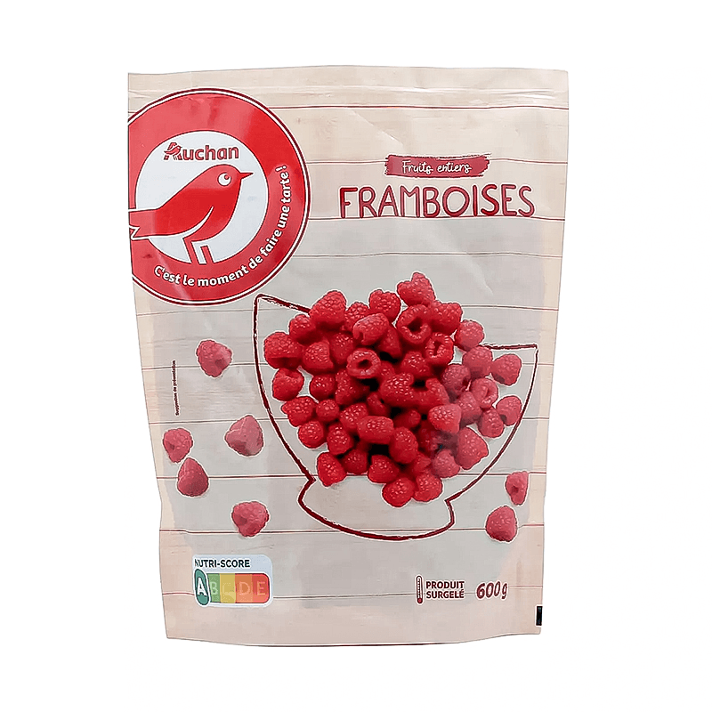 AUCHAN Framboise fruits entiers 600g
