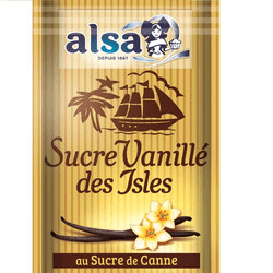 ALSA Sucre vanillé des Isles au sucre de canne 7 sachets 7x7,5g ALSA Sucre vanil