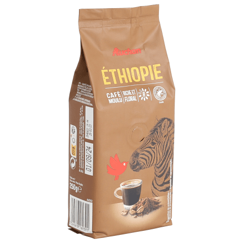 Auchan Gourmet café moulu sensation Ethiopie 250 g
