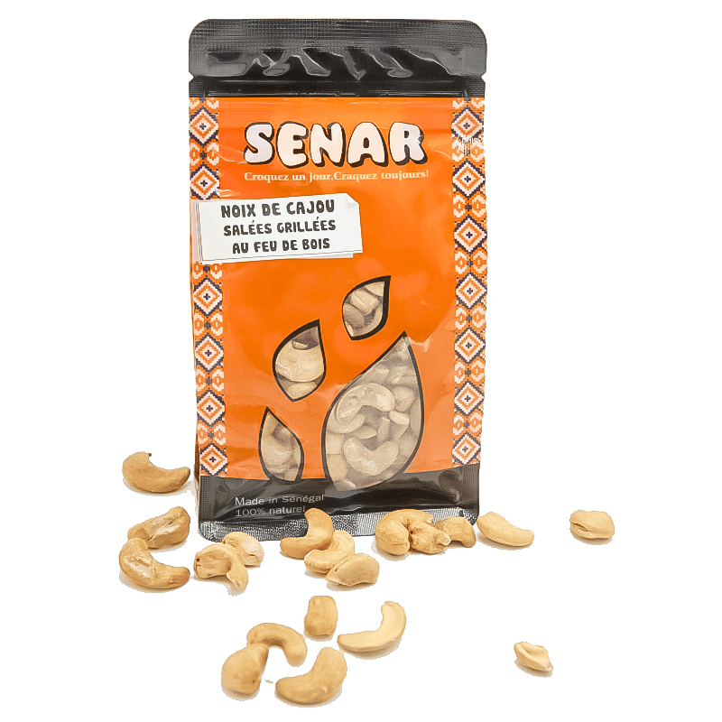 Senar noix de cajou salées grillées au feu de bois 150G