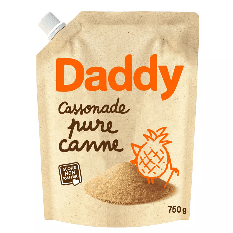 DADDY Cassonade sucre pure canne en poudre 750g