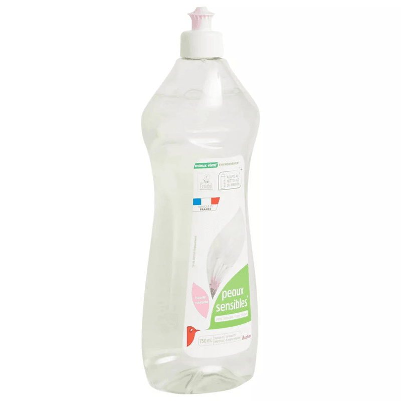 AUCHAN Liquide vaisselle peaux sensibles 750ml
