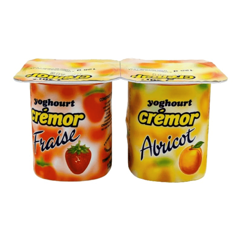 Crémor yaourt fraise & abricot pot de 125 g