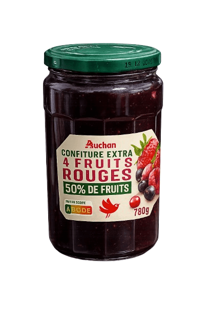 AUC CONFITURE EXTRA 4 FRUITS R OUGES 730G\t