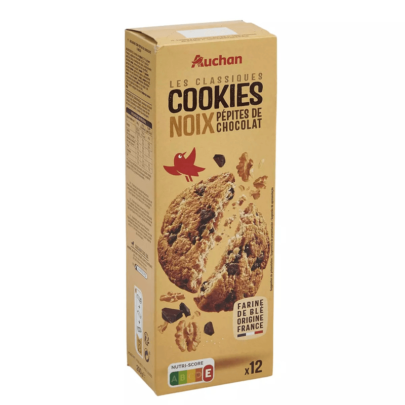 Auchan Cookies Noix /Choco 200G