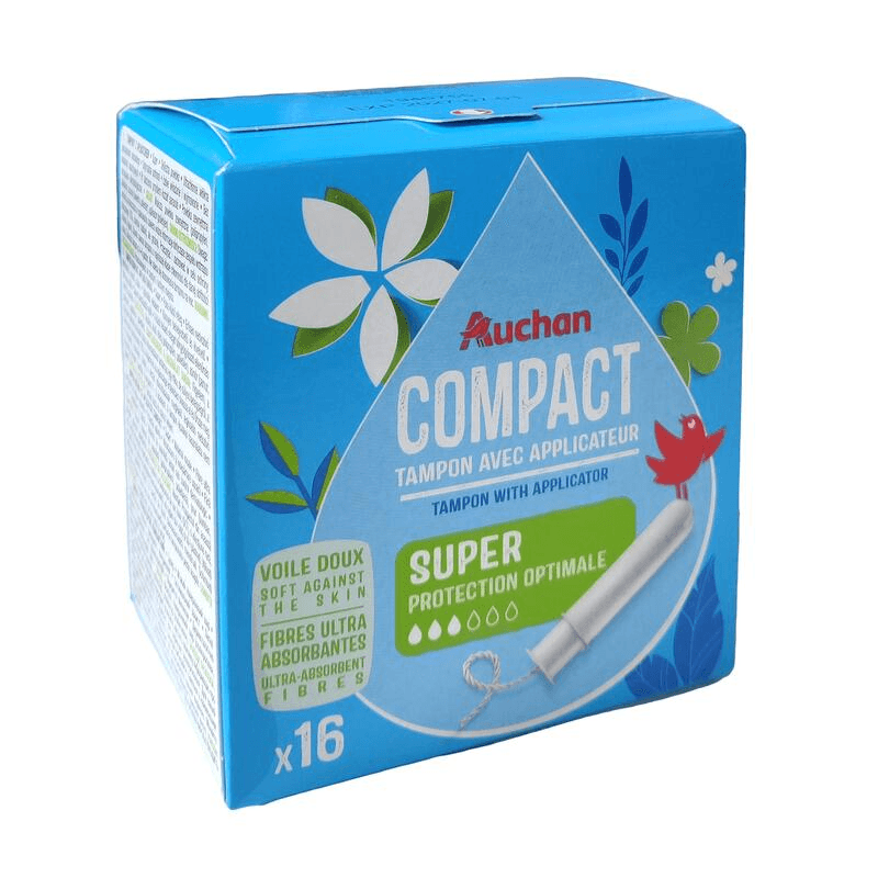 AUCHAN Tampons avec applicateur super 16 tampons