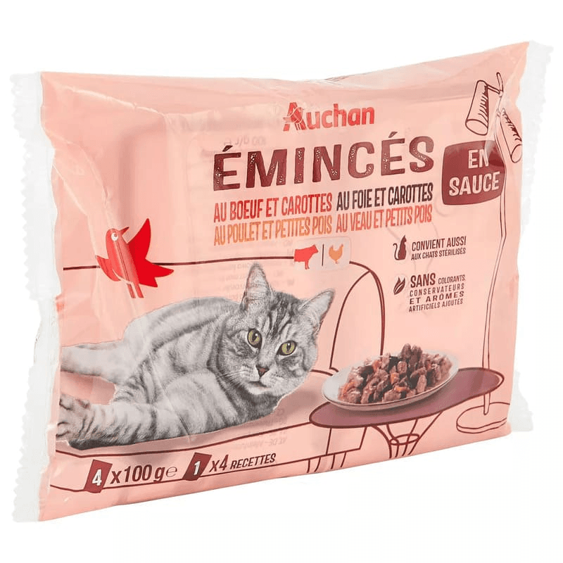 AUC CHAT SCE VIAND POCH 4X100G