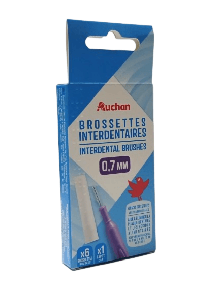 AUCHAN Brossettes interdentaires 0,7mm 5 brossettes