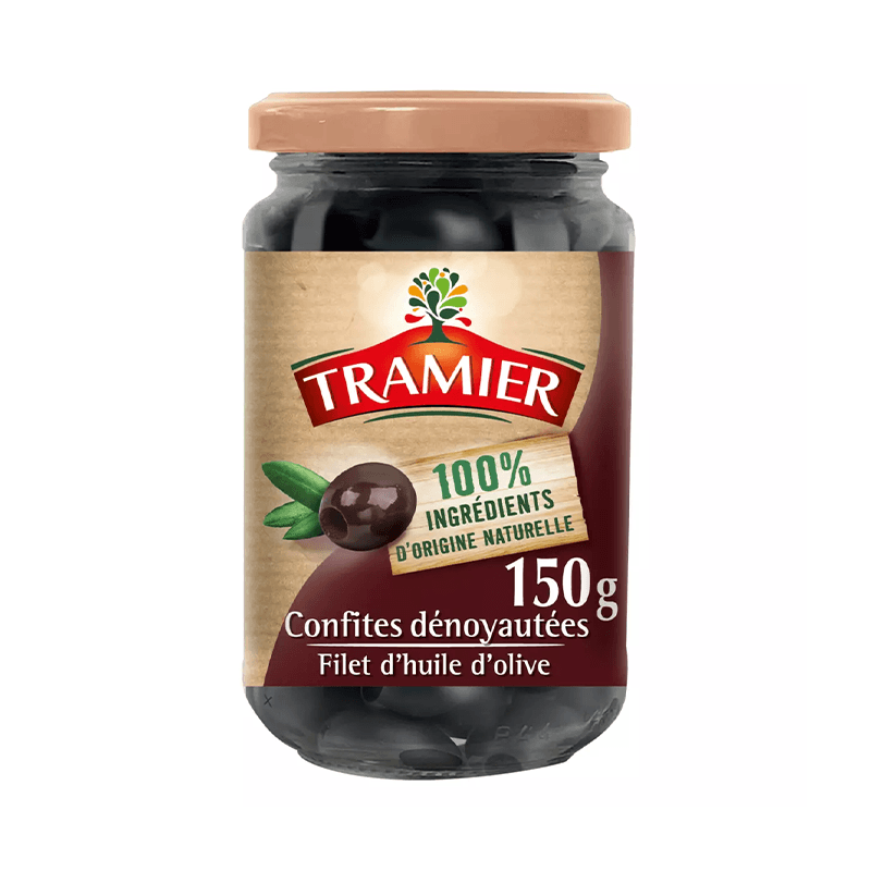 Tramier olives noires confites dénoyautées 150 g
